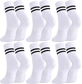 Zuimei Yoga Grip Socks Women Non Slip Grippy Socks Mid Calf White UK 39-42 view 8