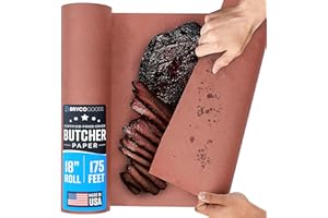 Bryco Goods Pink Butcher Paper Roll 18"x175' (2100 Inch) - USA Made - Food-Grade Peach Butcher Paper for Smoker, BBQ, Grilling, Smoking Meat - Unbleached, Uncoated & Unwaxed
