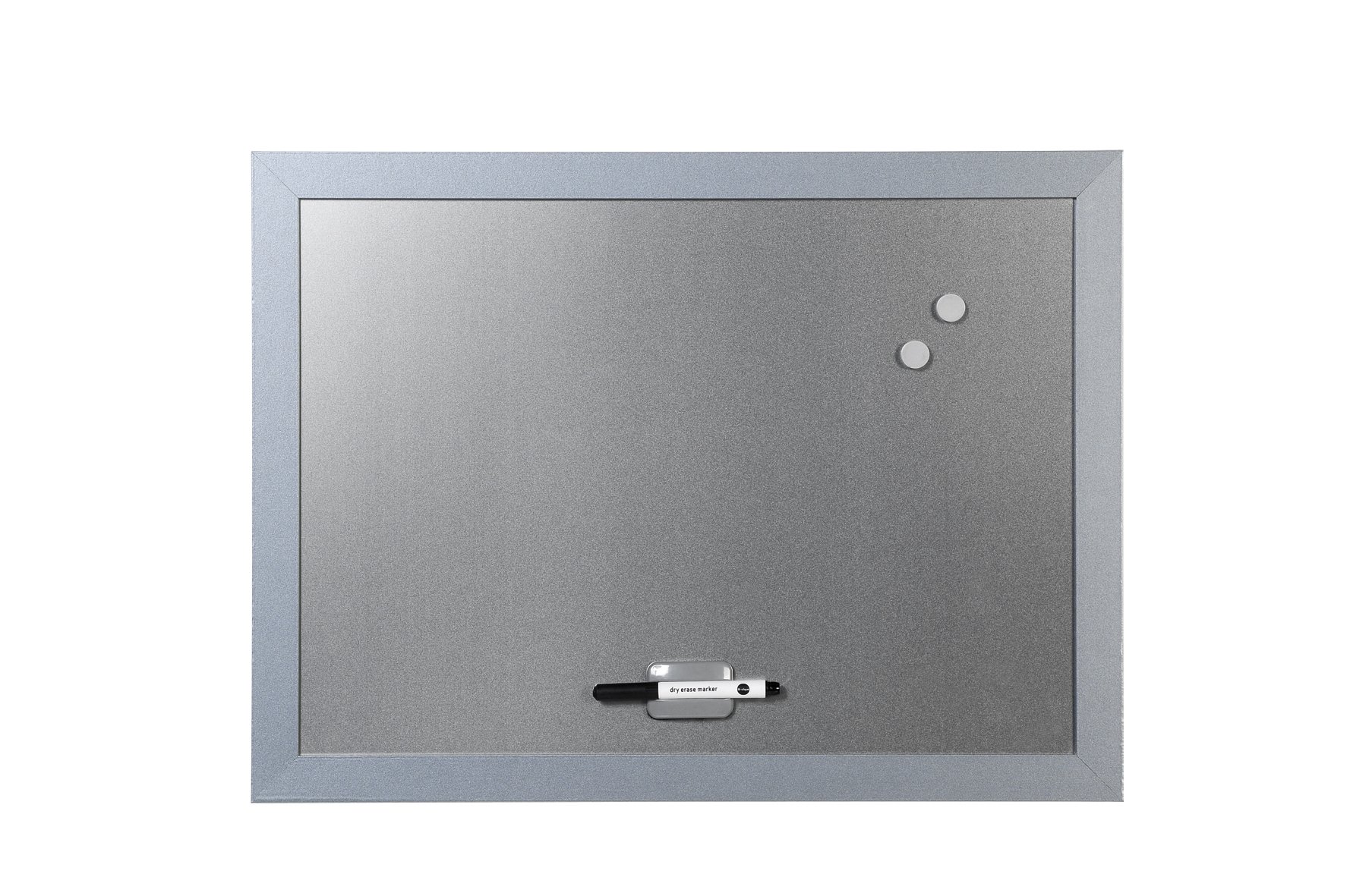 Bi-Office Blokko Whiteboard MDF Frame Painted Steel 34mm Thick, Grey/Silver