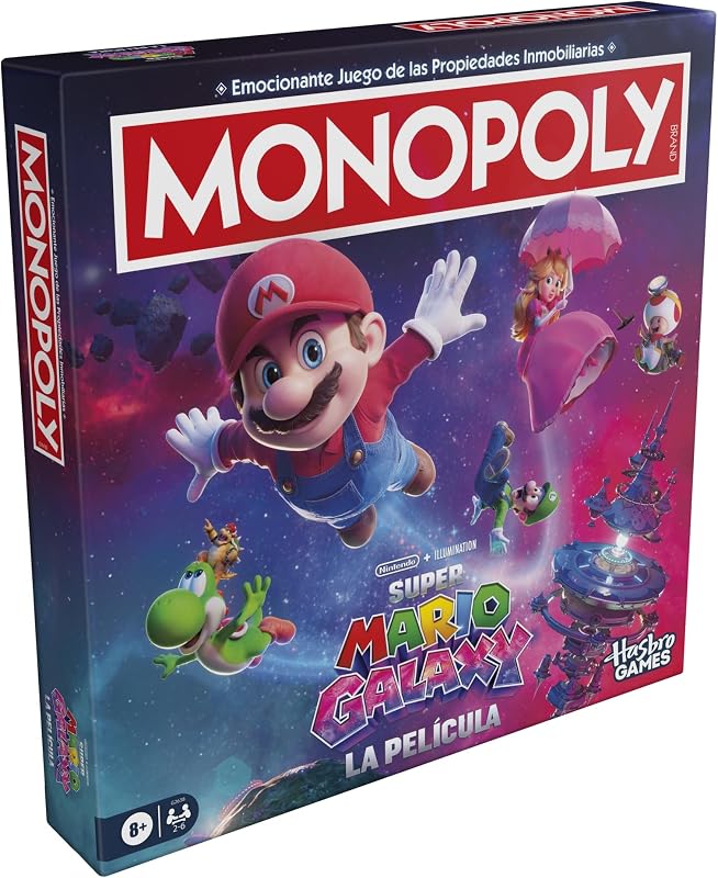 : Super Mario Galaxy La Película Juego de Mesa I Divertidos Juegos Familiares para niños, Adolescentes y Adultos | De 2 a 6 Jugadores | Edad: 8+ - Versión en español
