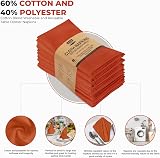 Utopia Kitchen Cotton Blend Napkins 12 Pack 46x46 cm Orange view 4