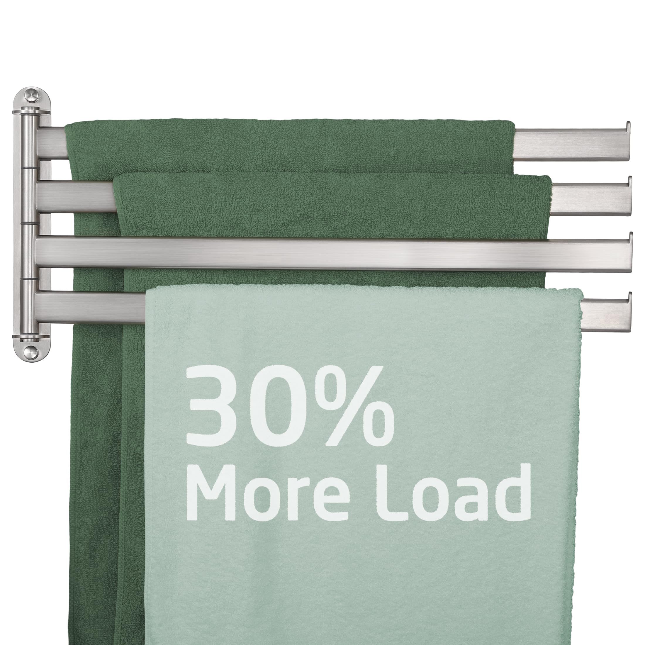 Photo 1 of KES Swivel Towel Racks for Bathroom, 19.5" Swing Out Towel Rack for Bathroom Wall 4-Arm, Swinging Towel Bar 18/8 Stainless Steel Space Saving Wall Mounted Brushed Finish, A2104S4L50-2
