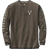 Legendary Whitetails Men's Long Sleeve T-Shirt Graphic Tee Preshrunk 100% Heavyweight Cotton