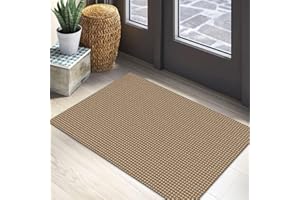EARTHALL Woven Area Rug 2x3 Ft Washable Rugs for Entryway Braided Non Slip Throw Rugs Door Mat Indoor Outdoor Entrance Small Cotton Woven Carpet for Kitchen Foyer Front Door, Orange/Tan/Brown