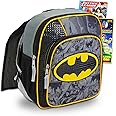 DC Comics Justice League Mini Batman Backpack for Boys Toddlers Kids ~ Deluxe 12 Inch Batman Preschool Toddler Backpack with Detachable Cape and Stickers (Batman School Supplies)