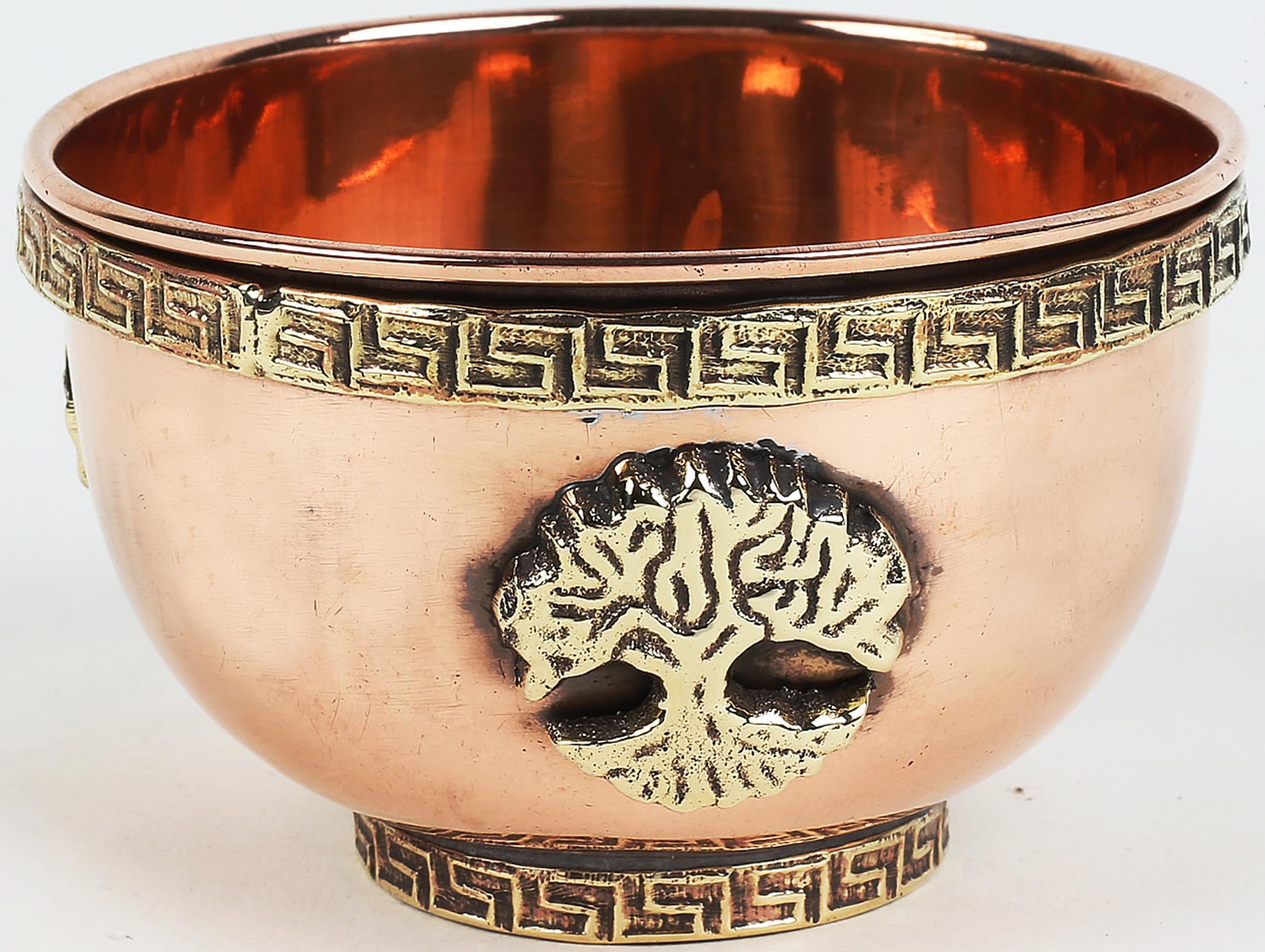 Indian Consigners Small Altar Witchcraft Serving, Offering or Smudging Bowl Copper Home Decore Incence Holder (Tree Of Life Bowl)
