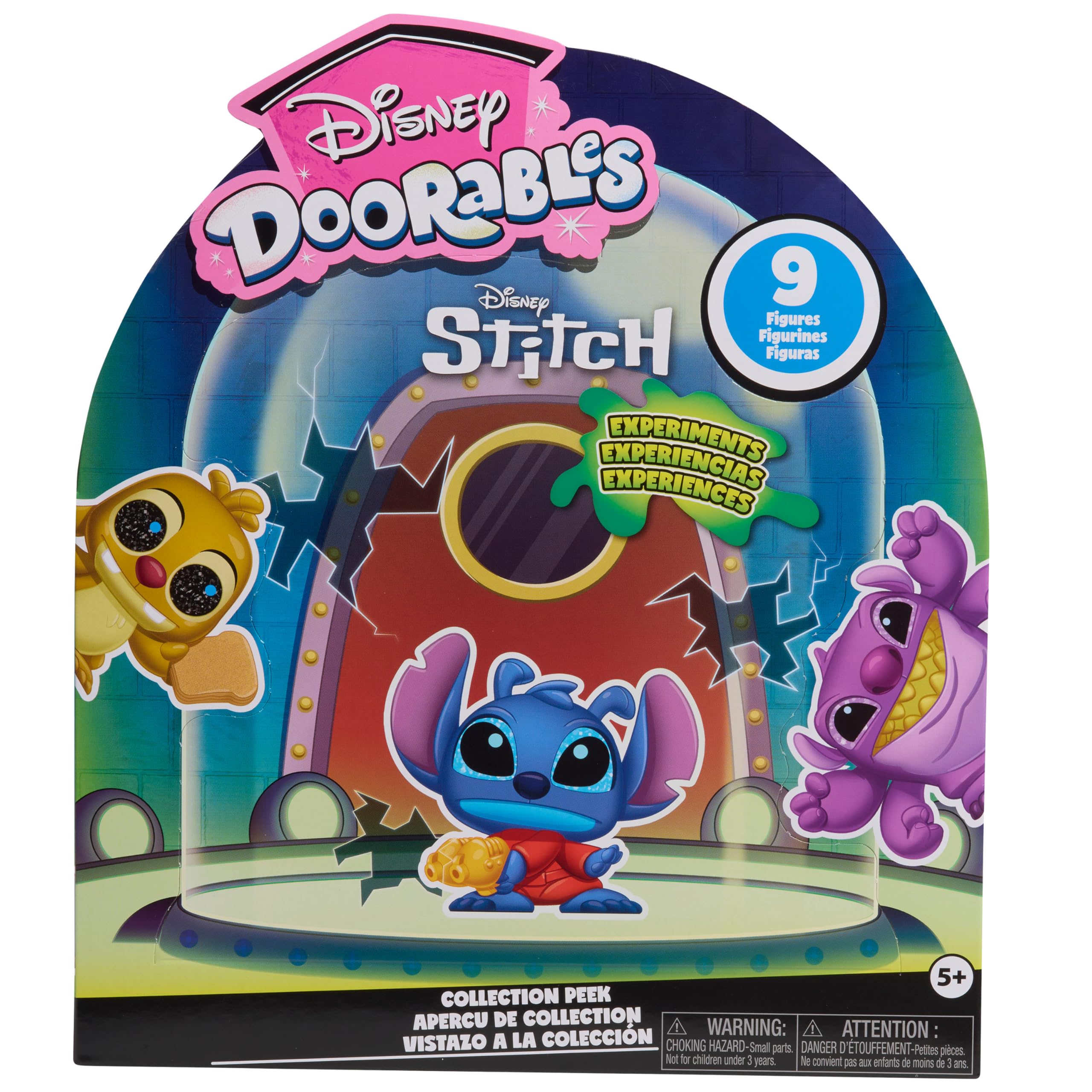 Disney Doorables Just Play Stitch Experiments Collection Peek, 9 Collectible 1.5 Inch Toys, Boys and Girls Ages 5 and Up