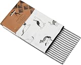 Penguin Home Set of 2 Recycled Cotton Tea Towels 50x70 cm White Grey Black view 9