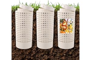 Inground Farm Composter, Outdoor In-Ground Compost Bin for Raised Garden Beds and Yards, Organic Waste Decomposer 2 Gallons, 