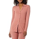 Amazon Essentials womens Wide Rib Long Sleeve Button-up Collared Cardigan (Pants Sold Separately)