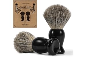 DEBETOOL 2Pack Badger Hair Shaving Brush - Professional Fast Lather Shaving Cream Brush for Sensitive Skin, Luxury Shave Brush for Men Gift