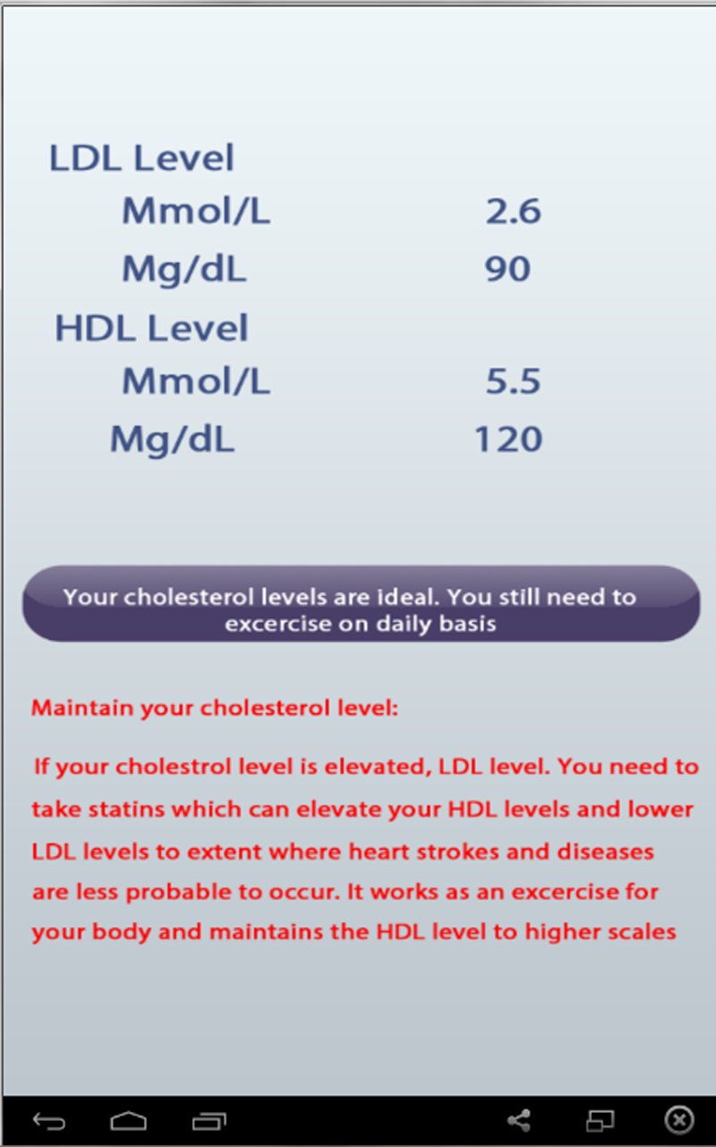 Blood Cholesterol Level Test Amazon.es Appstore para Android