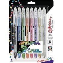 Amazon.com: Bolígrafo de gel Pentel Arts Milky Pop. Línea media de ...