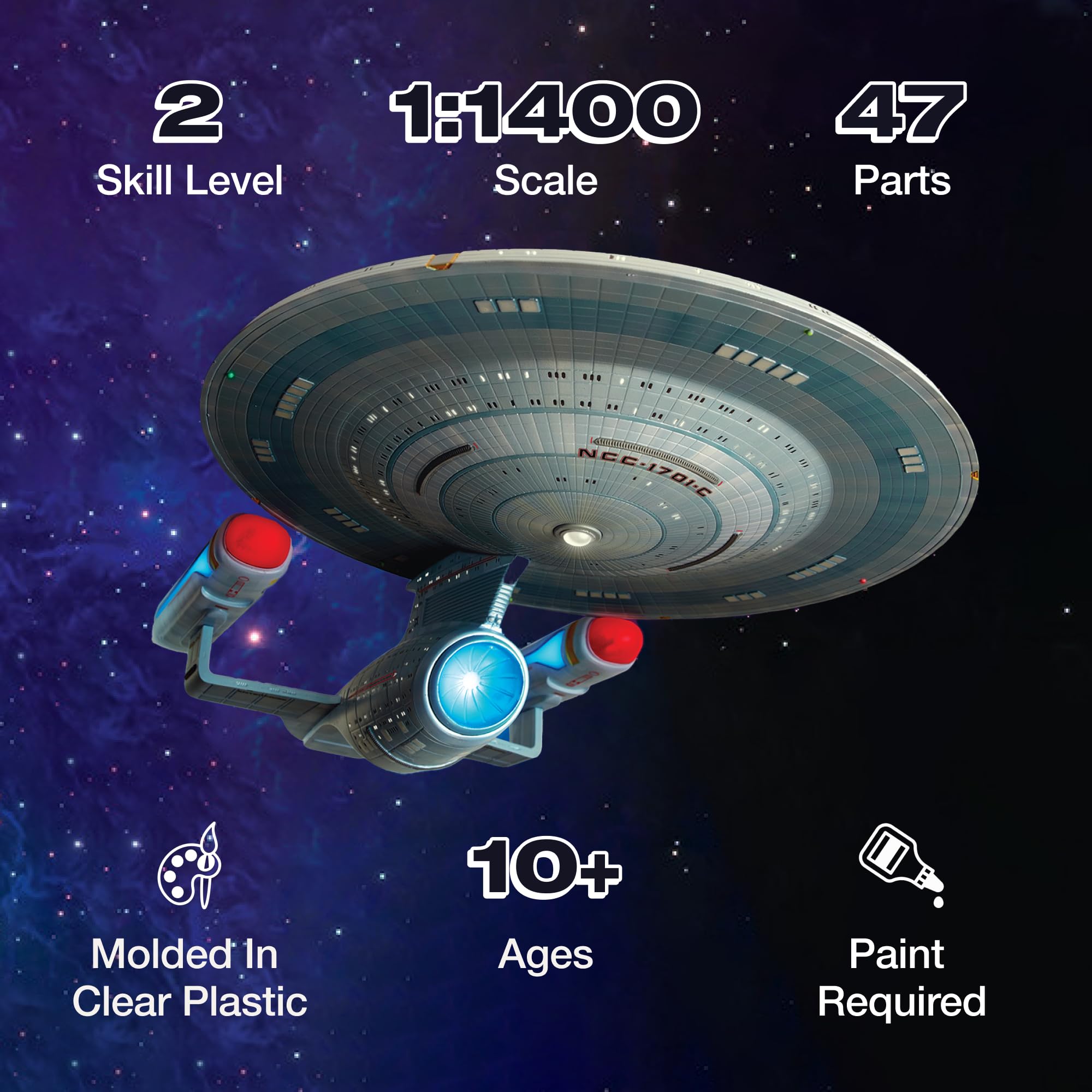 AMT Star Trek U.S.S. Enterprise NCC-1701-C 1:1400 Scale Model Kit