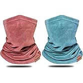Dymex 2 PCS Kids Neck Warmer Gaiter Winter Fleece Neck Cover Balaclava Windproof Face Cover Mask for Ski Motorcycle