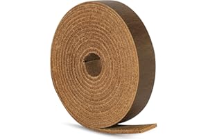 Ringsun 1/2 Inch Wide Flat Leather Straps for Crafts, Full Grain Leather Strips Cord String for Crafts, Tooling (2mm Thick 72.5 Inches Long Dark Brown)