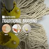 TDBS Floor Mop and Bucket Set 2pc Yellow Heavy‑Duty Wringer Mops for Floors view 6