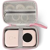 TUGUAI Label Maker Case Compatible with Phomemo D30 JADENS D110 NiiMbot D11 SUPVAN E10 Label Printer, Hard Carrying Container Storage Holder Organizer for Tape Roll, Charging Cable (Box Only, Pink)