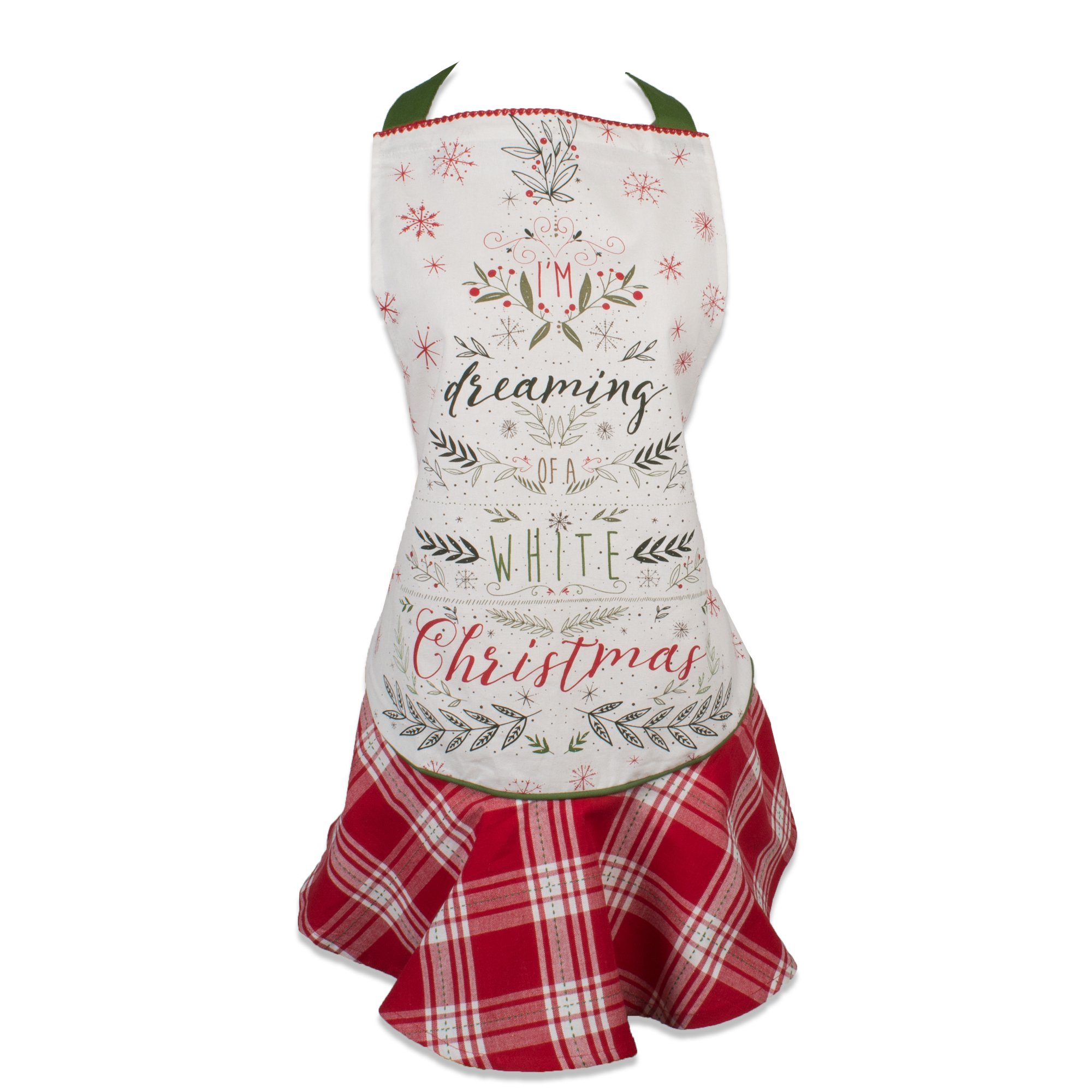 DII Women's Christmas Kitchen Apron Adjustable Adult Size for Cooking, Baking, Crafting & Entertaining, One Size, I'm Dreaming — image 1