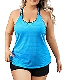 Angel season Plus Size Tankini Swim Tops for Women