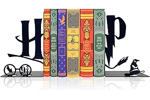 CYZJPRVN Decorative Bookends for Bookshelf, Unique Gifts for Family Friends Kids, Black Magic Book Stopper, Study Room Home Office Decor, 20240321