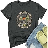 ROSEPARK Women Dark Desert Cute Graphic Tee Shirts