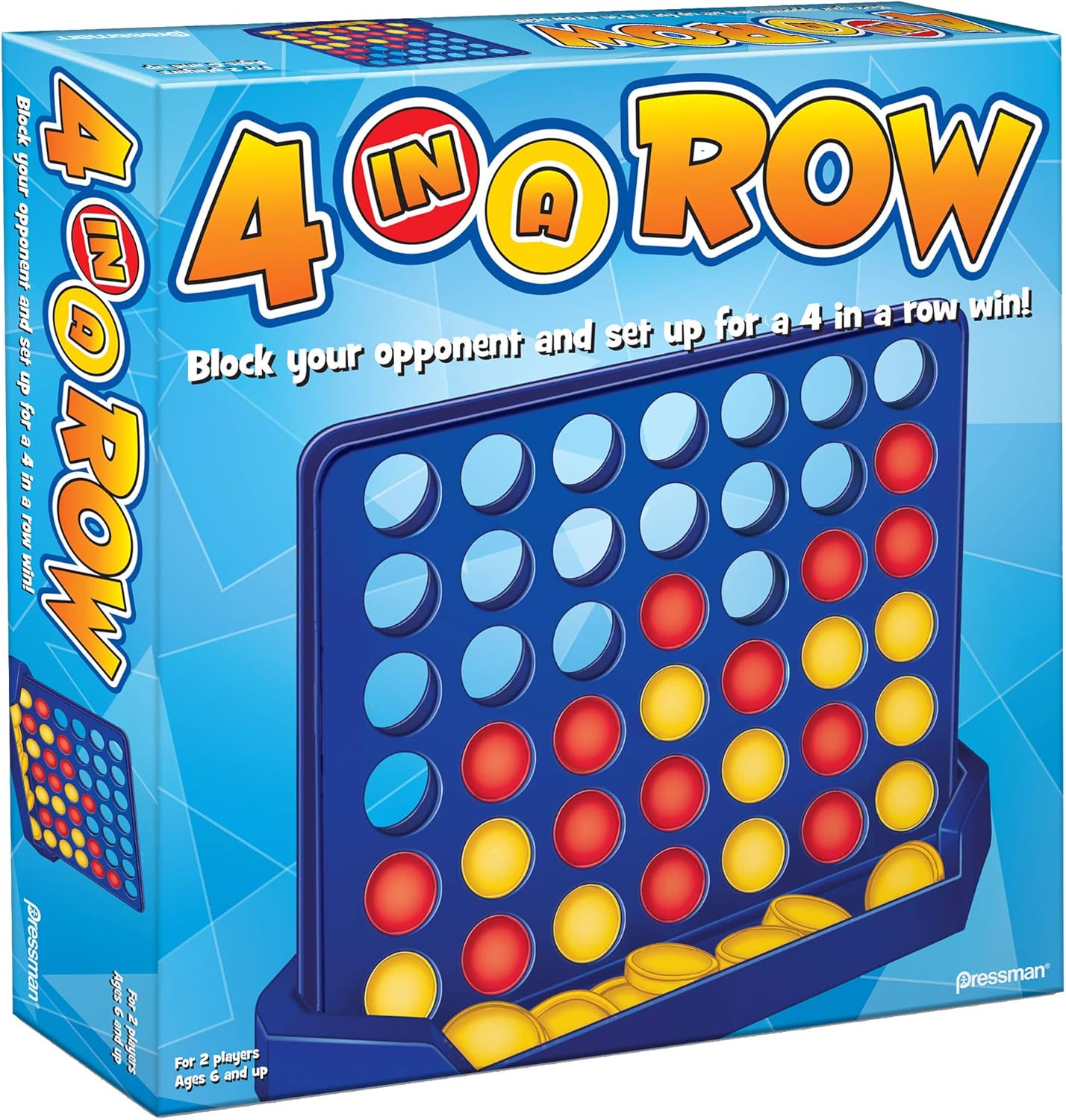 Pressman 4 In A Row, Multicolor, 5"