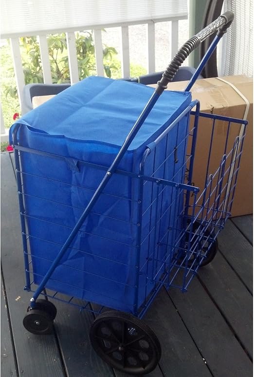 Shopping Cart Liner Folding Grocery Basket Laundry Bag Jumbo Rolling
