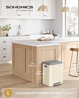 SONGMICS Kitchen Bin 2 x 4 Gal Double Rubbish Bin with Inner Buckets view 2