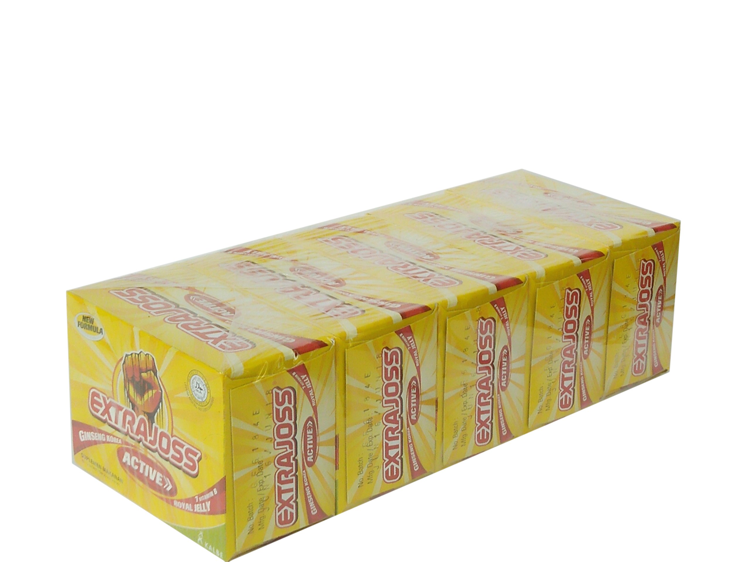 Extra Joss Active Energy Drink Powder, 5 Pack (5 x 12 Sachets @4gr)