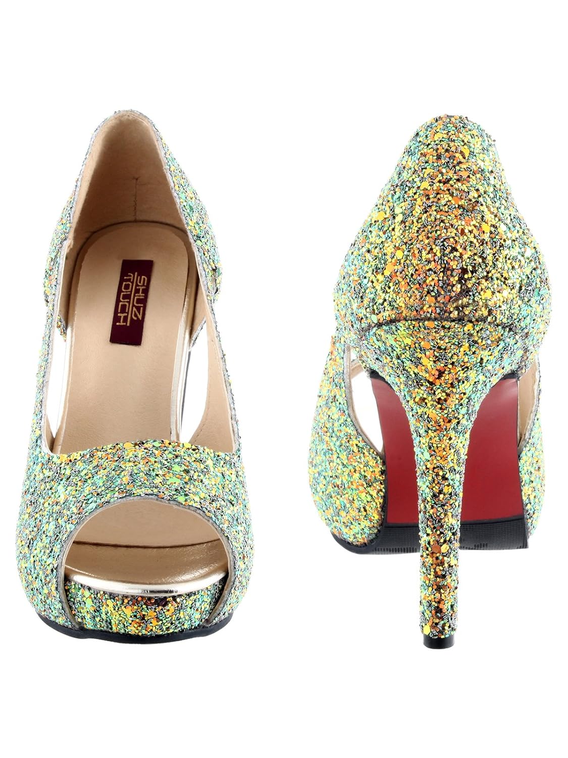 shuz touch golden pumps & peeptoes