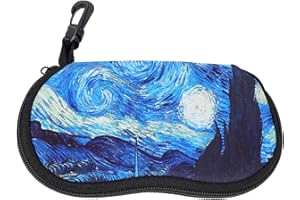 Healeved Waterproof Sunglasses Bag Zipper, Portable Eyeglasses Pouch Shockproof Dive Material, Outdoor