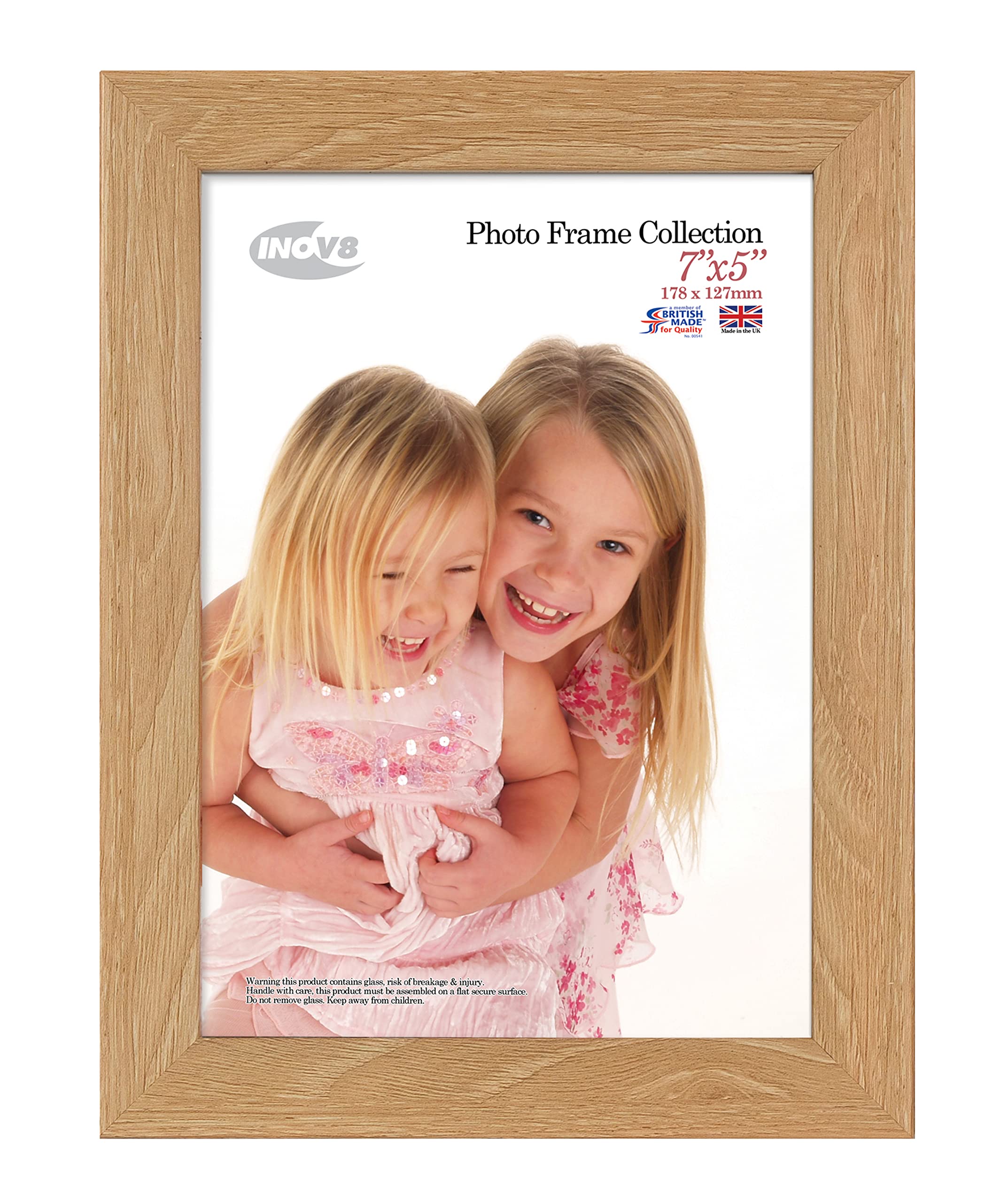 Inov8 Framing - Lime Oak 7x5 Inch (12x17cm) British Made Photo Frame - Wood Effect with Glass Picture Frame — image 1