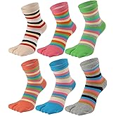 Fasot Women Tabi Socks No Show Crew Split Toe for Sandal Flip Flop Ninja Japan Cotton 6 Pack