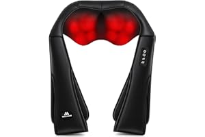 MAGICMAKERS Christmas Neck Massager for Pain Relief Deep Tissue with Heat - Shiatsu Back and Shoulder Massage, Relax Gifts for Women/Men/Dad/Mom/Her/Him/Mothers Day/Fathers Gifts, Plug-in Use for Home Office Car