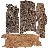 EXAOMBLE 4pcs Climbing Platform Decoration Reptile Terrarium Bark Natural Lizard Tank Decor Gecko Climbing Platform Tortoise 