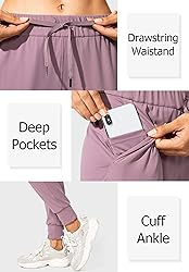 SANTINY Women's Joggers Pants Pockets Drawstring