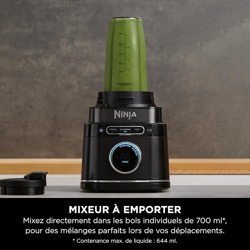 Detect Power Blender Processor Pro 3-en-1, mixeur 1200W, Noir