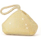 Rhinestone Clutch Purses Evening Handbags for Women's Vintage Elegant Triangle Purse for 1920s Party Wedding