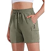MASKERT Women's Hiking Cargo Shorts 5" 7" 9" Quick Dry Athletic Golf Shorts Lightweight Running Summer Casual Shorts