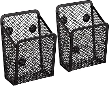 AIEX Portalápices Magnético 2 Piezas - Canasta de Mlmacenamiento de