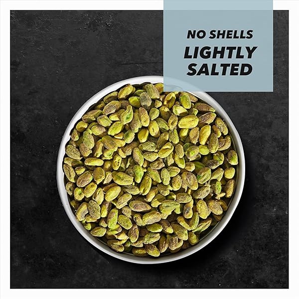 WONDERFUL PISTACHIOS NO SHELLS, LIGHTLY SALTED NUTS, 12 OUNCE RESEALABLE BAG, PROTEIN SNACKS, GLUTEN FREE, HEALTHY SNACK
