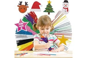 Bofoho 500PCS Wax Yarn Sticks for Kids – Christmas Stocking Stuffers, Bendable Craft Sticks for Holiday DIY Art Projects, Travel Activities in Car & Airplane, 13 Colors