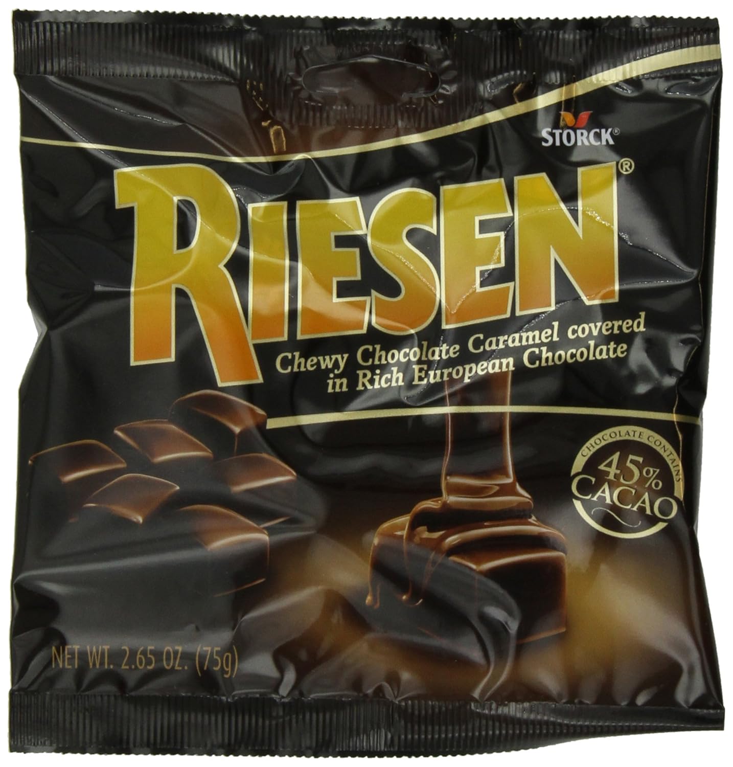 RIESEN Chewy Dark Chocolate Caramel Candy, 2.65Ounce