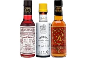 Bitters Triple Play Cocktail Bitters for Old Fashioned Cocktails Gift Set-Angostura Aromatic 4oz, Peychauds Aromatic 5oz, Regans Orange No 6 5oz