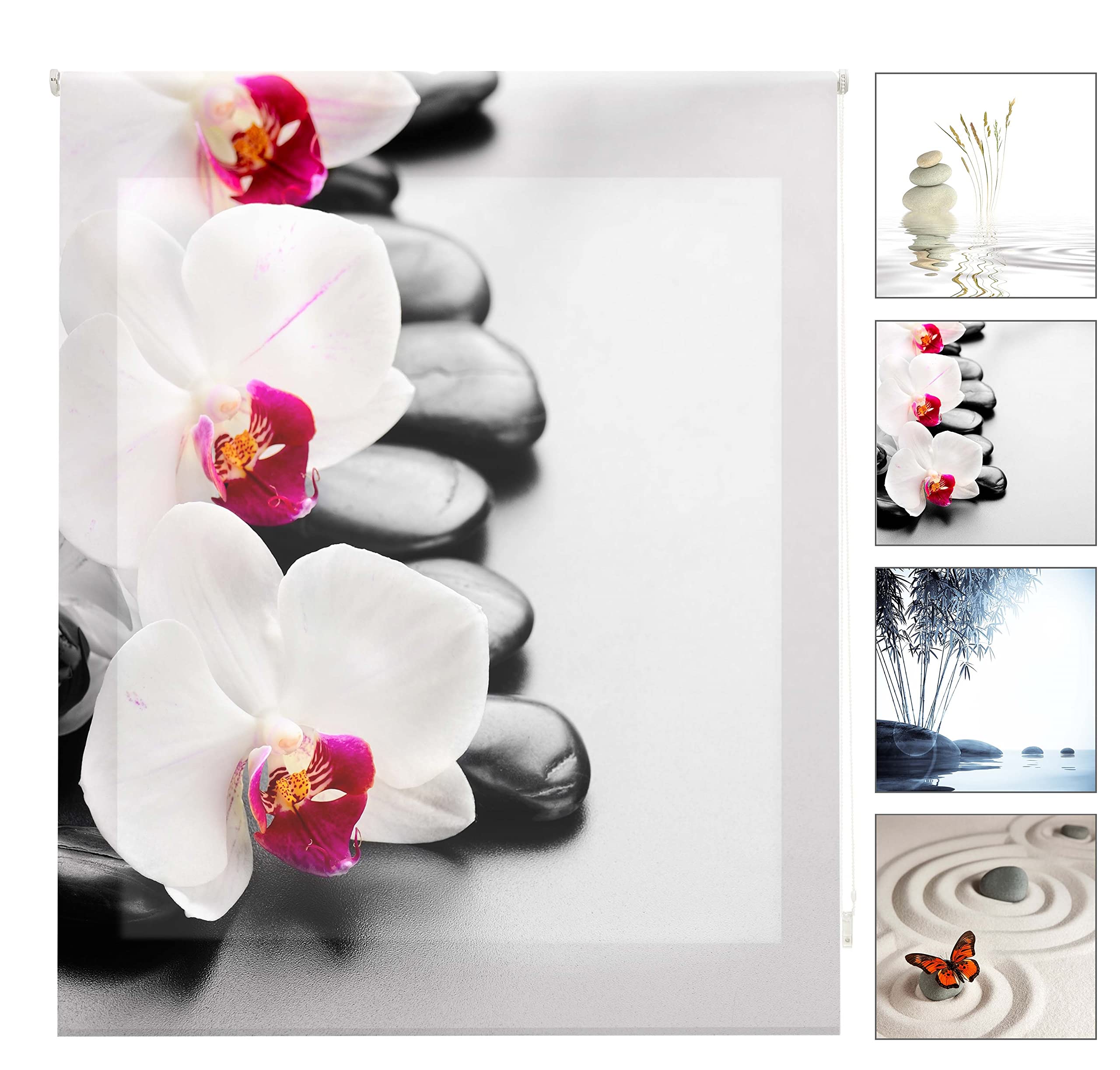 Blindecor Digital Translucent Roller Blind, Zen,W-Z-81465,90X180 cm