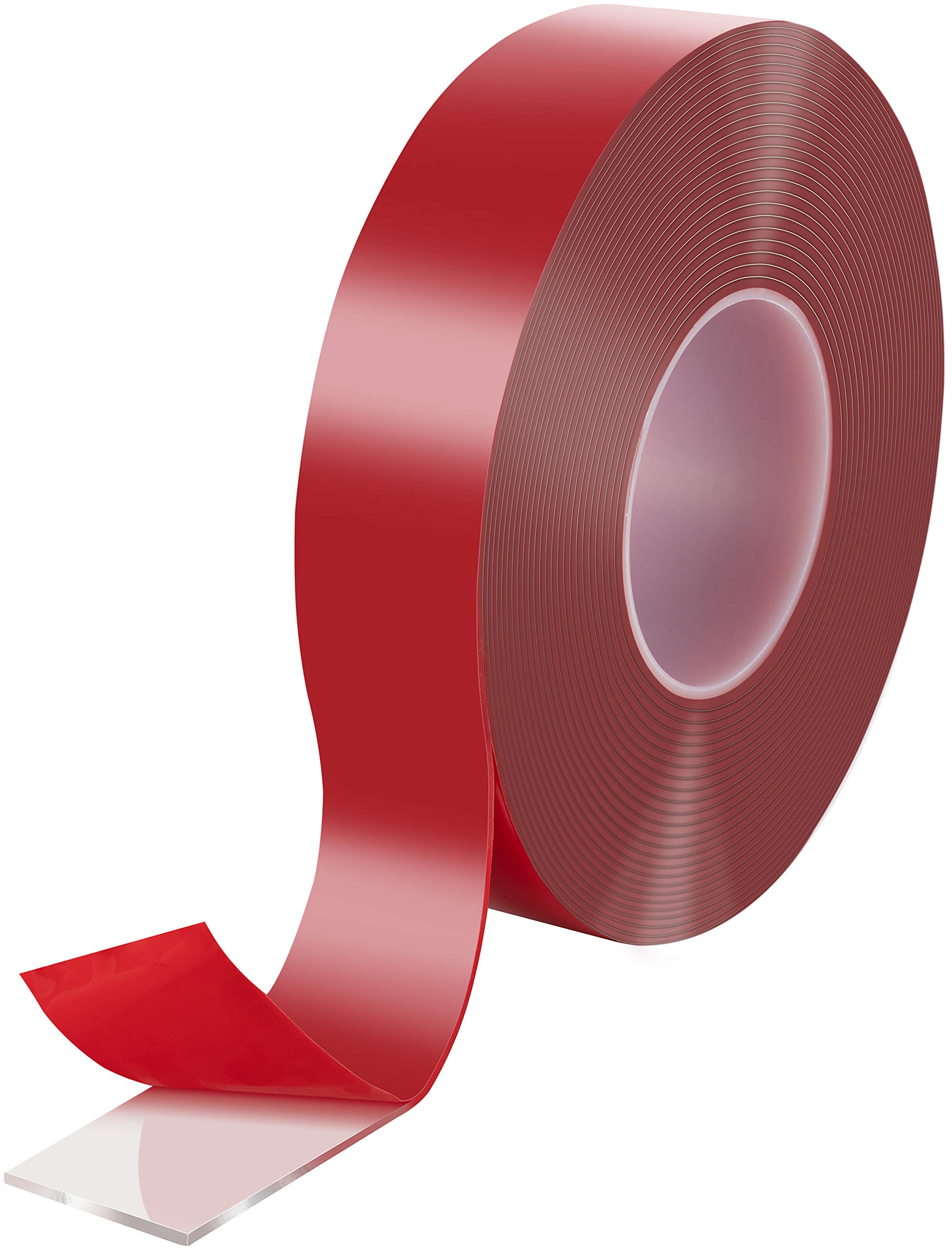 POPPSTAR double-sided adhesive tape (10m x 38mm x 2mm) Transparent acrylic adhesive tape