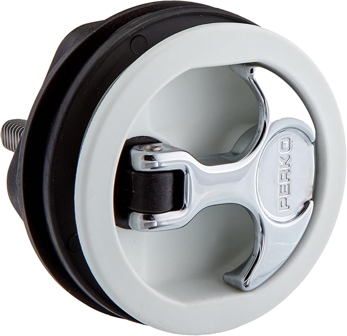 Perko 1092DP1WHT White THandle Surface Mount Latch 3/4" 23/8