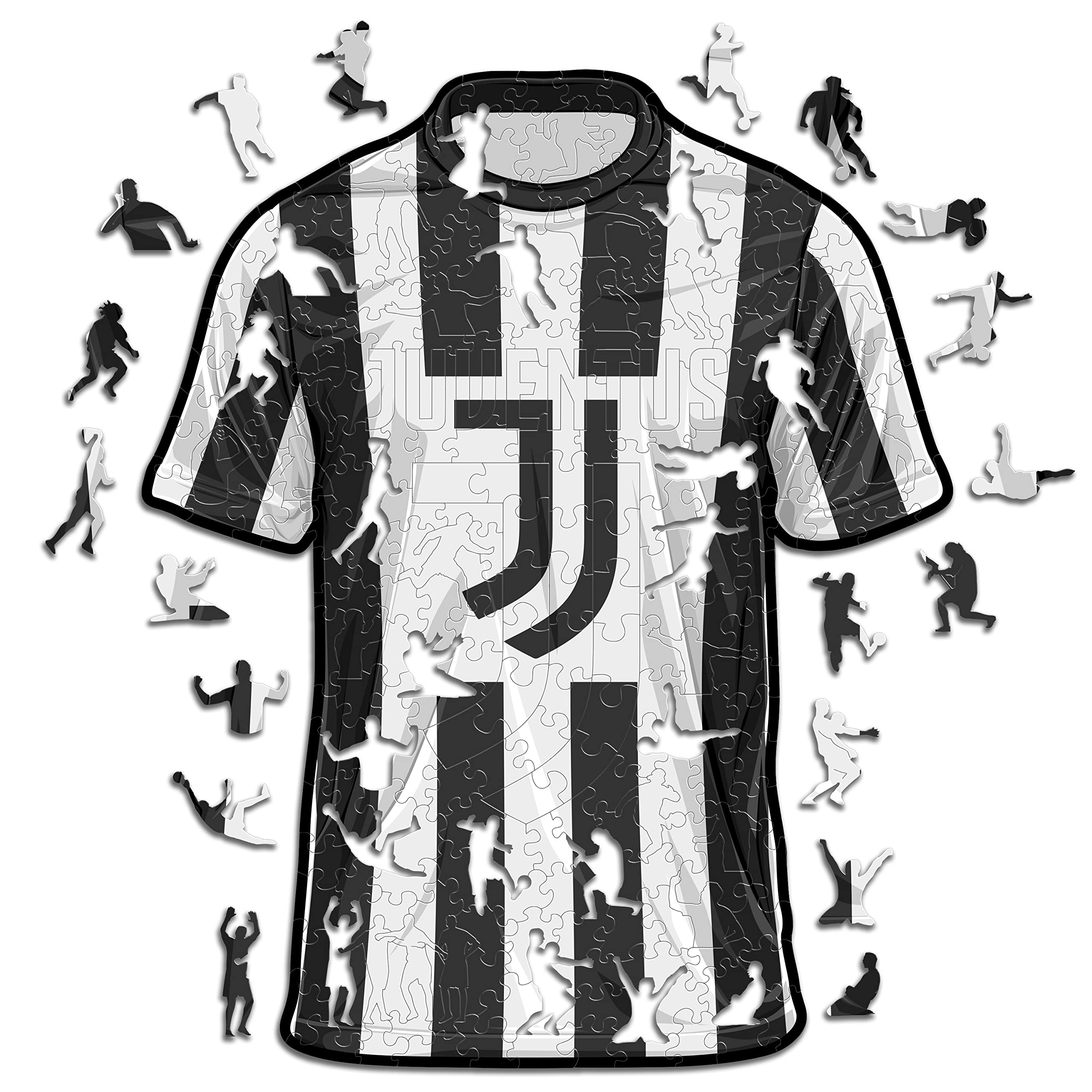 Iconic Puzzles, Juventus, Jersey, 100% eco-sustainable wooden puzzle with official license,Size S, 150 Pcs — image 1