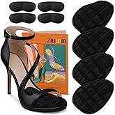 ZAIWOO Metatarsal Pads Women, Ball of Foot Cushions, High Heel Inserts, All Day Pain Relief and Comfort, No Slip Heel Grips Liners Shoe Pads for Loose Shoe(Black)